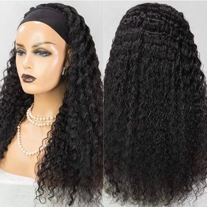 NEW ! Headband Wet & Wavy Curly Wig